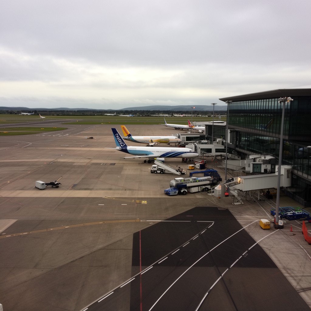 AI-generated illustration of Glasgow Prestwick Airport
