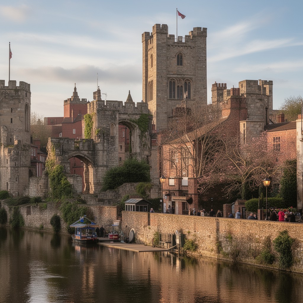 AI-generated illustration of Newark-on-Trent