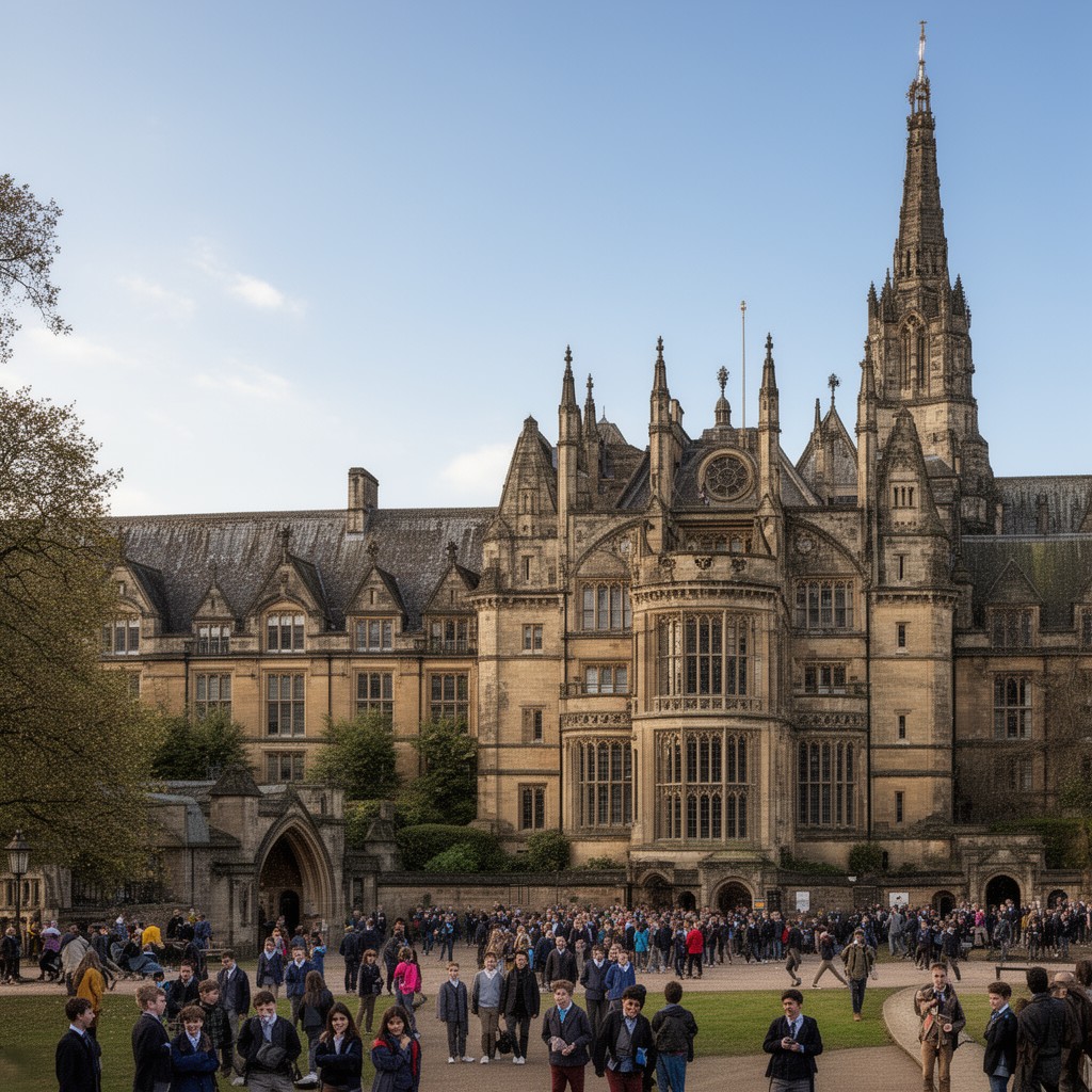 AI-generated illustration of Manchester Grammar School