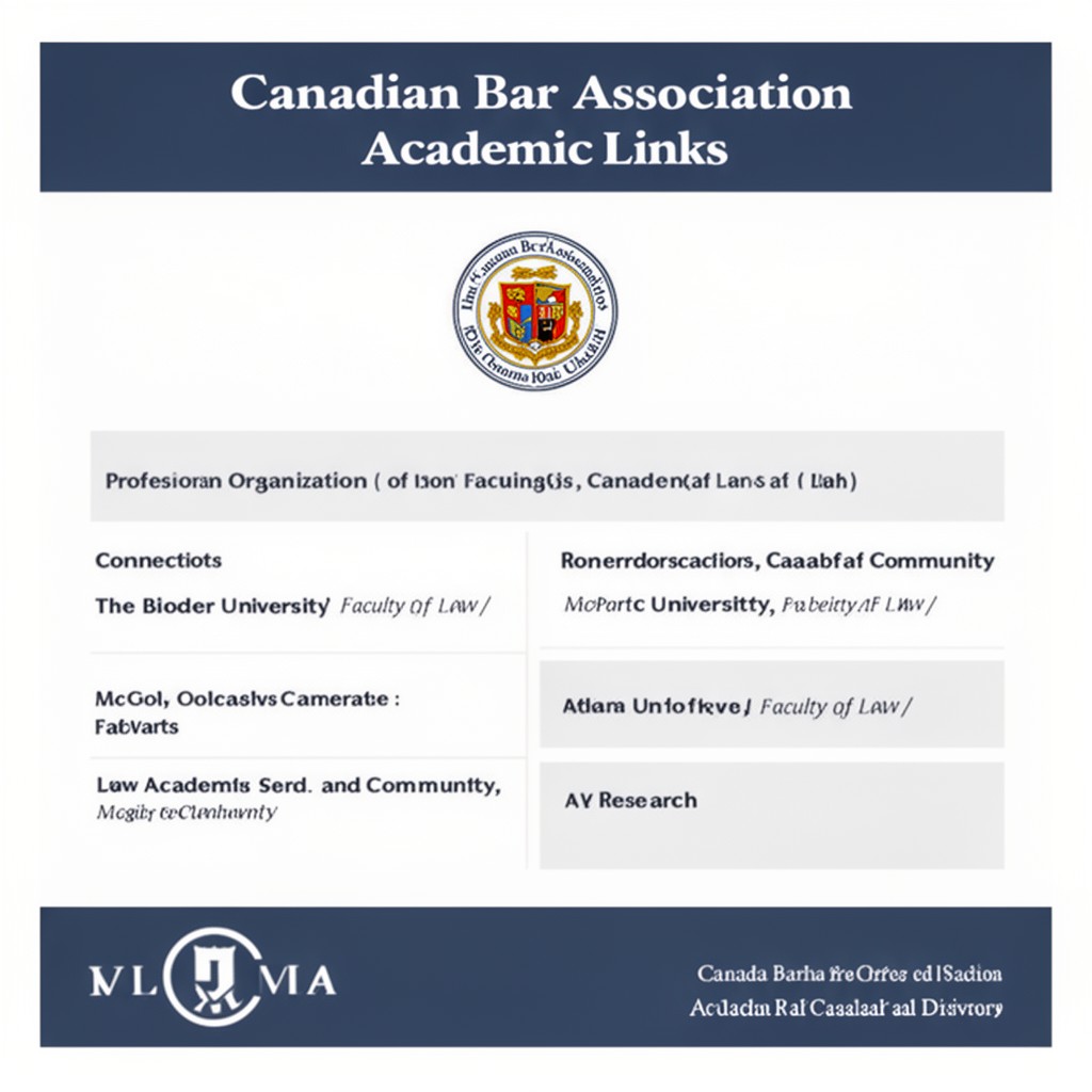 AI-generated illustration of Canadian Bar Association (academic links)