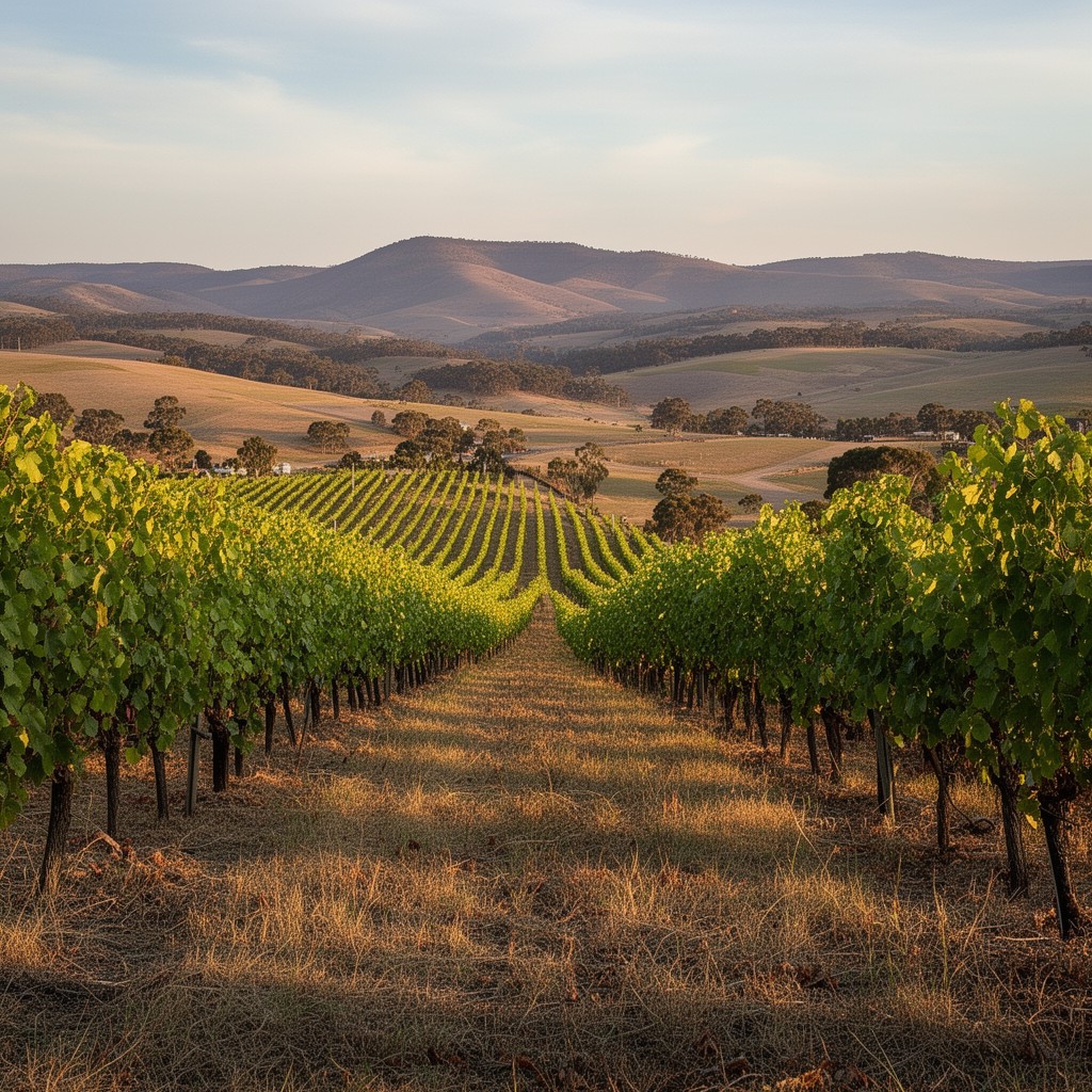 AI-generated illustration of Clare Valley wine region