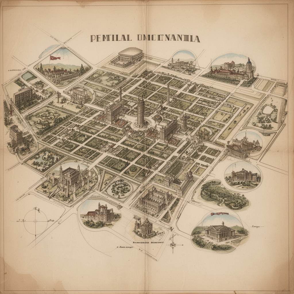AI-generated illustration of Plan of Manila