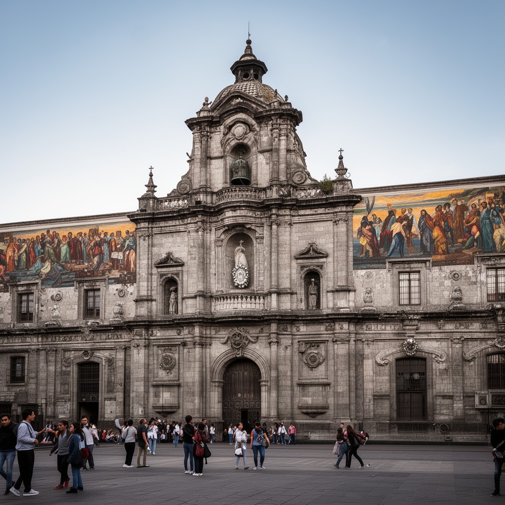 AI-generated illustration of San Ildefonso College