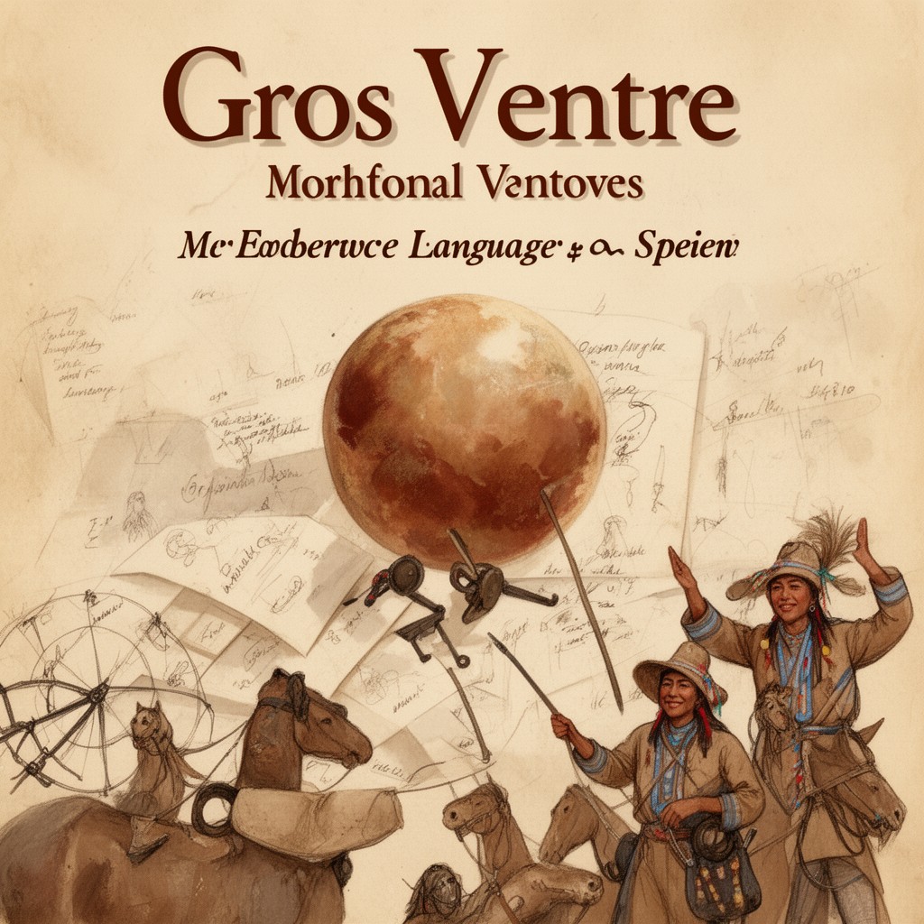AI-generated illustration of Gros Ventre language