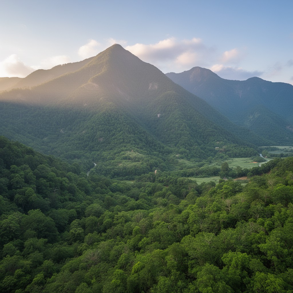 AI-generated illustration of Mountain Greenery
