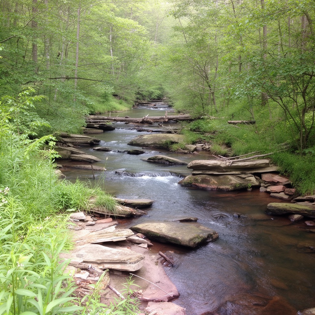 AI-generated illustration of Little Schuylkill River