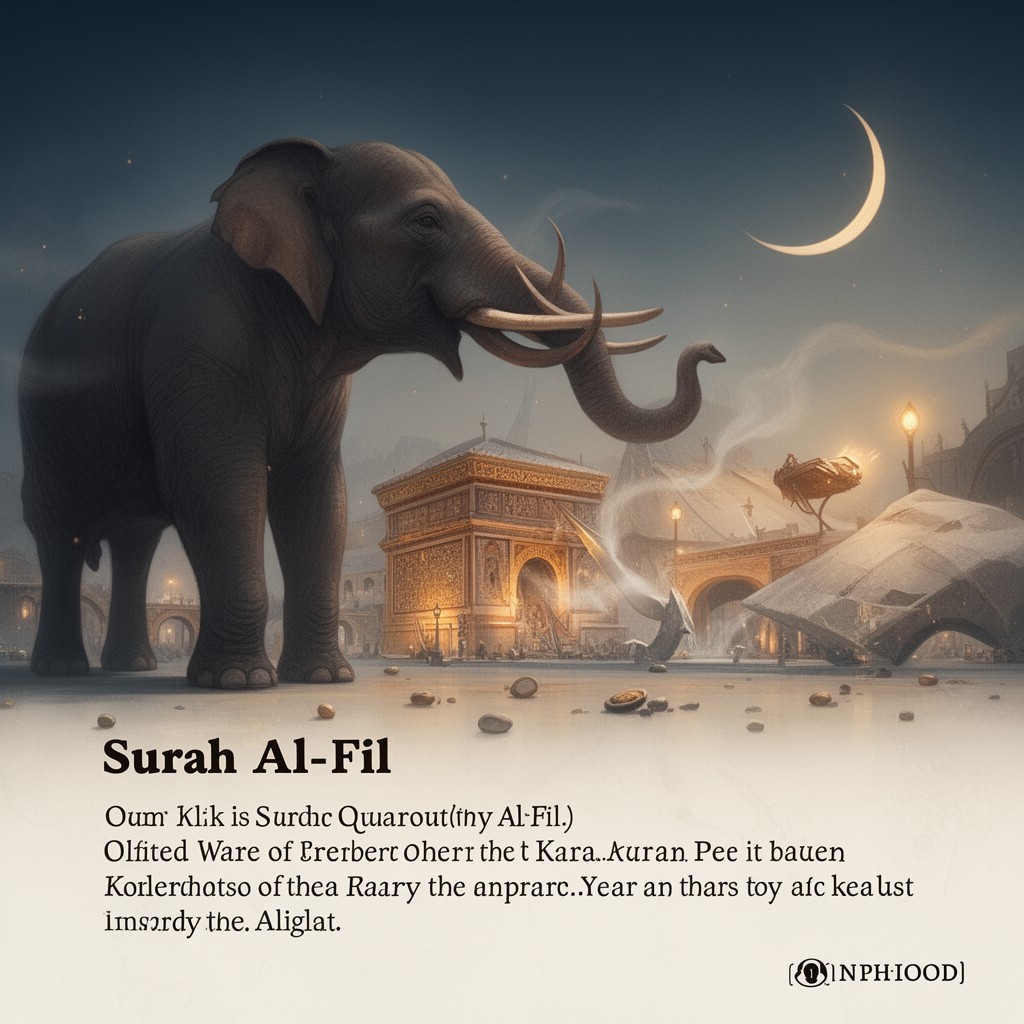 AI-generated illustration of Surah Al-Fil
