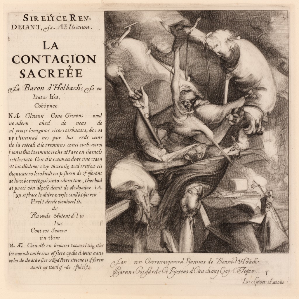 AI-generated illustration of La Contagion sacrée