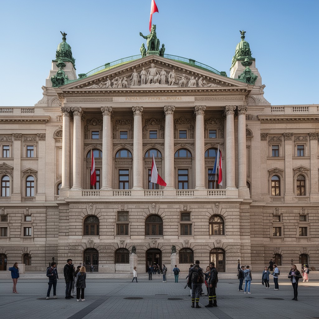 AI-generated illustration of Austrian Parliament Building