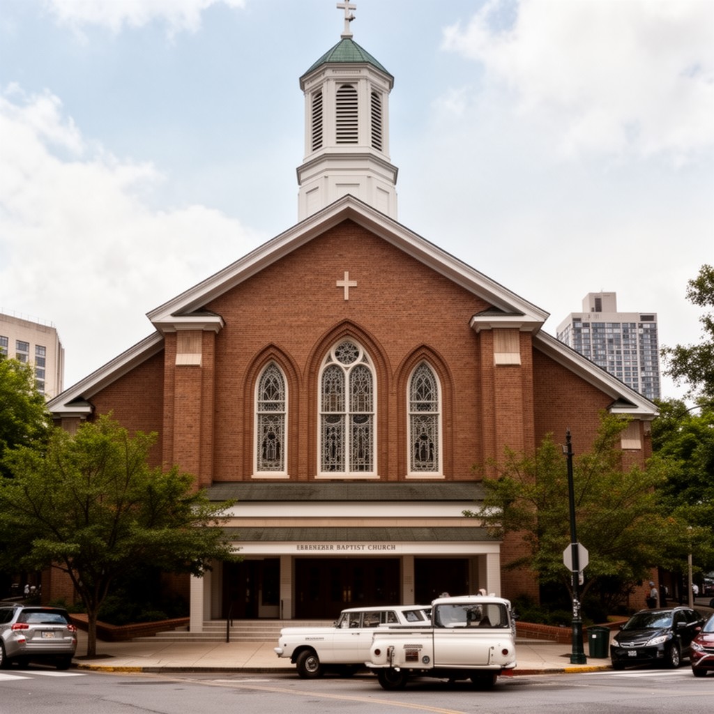 AI-generated illustration of Ebenezer Baptist Church, Atlanta, Georgia
