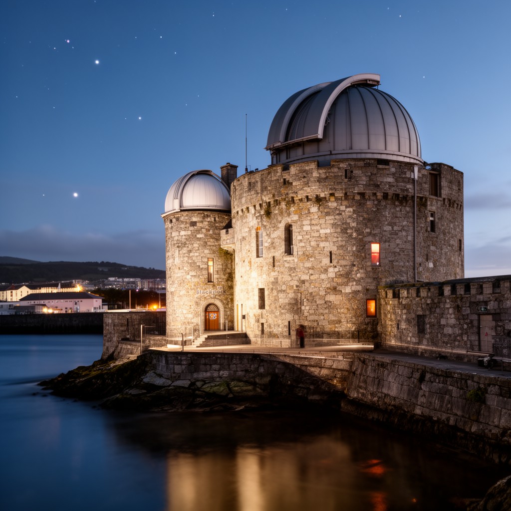 AI-generated illustration of Blackrock Castle Observatory