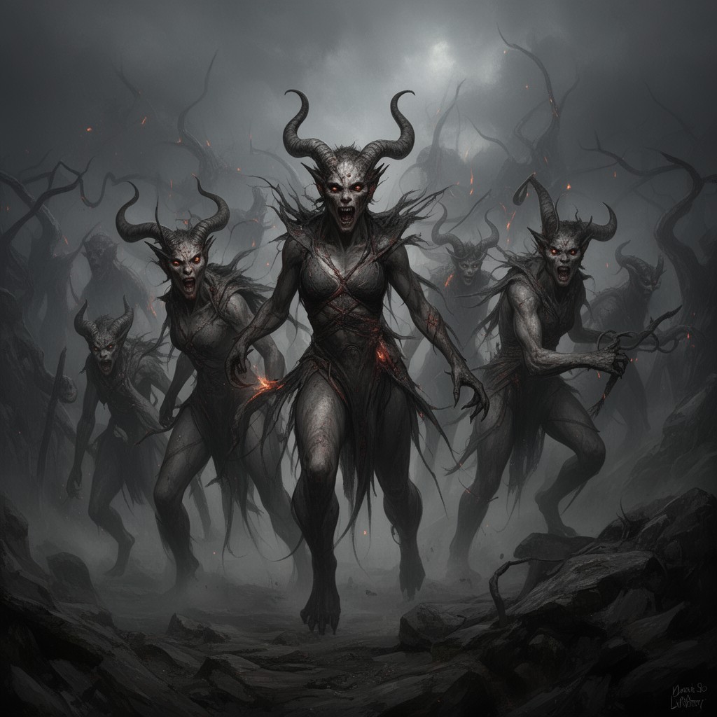 AI-generated illustration of Erinyes
