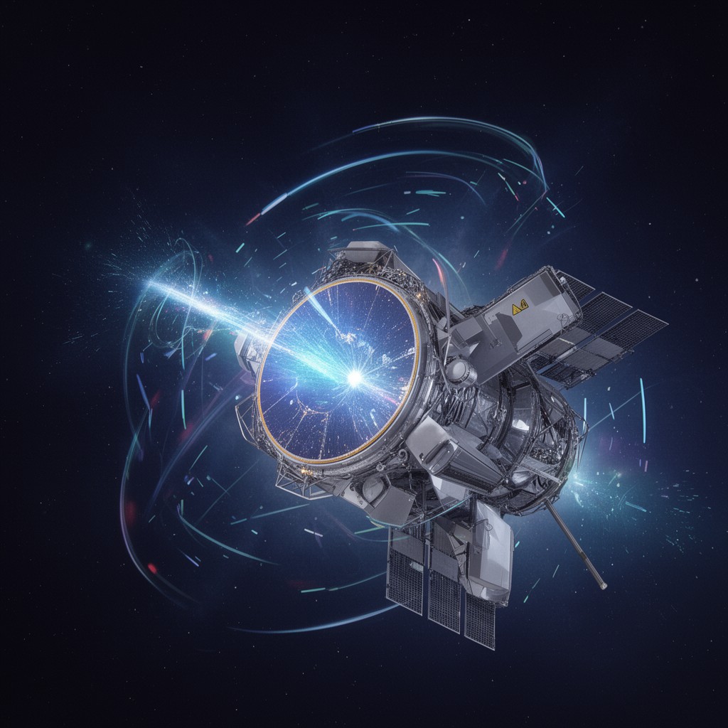 AI-generated illustration of IXPE X-ray Polarimetry Explorer