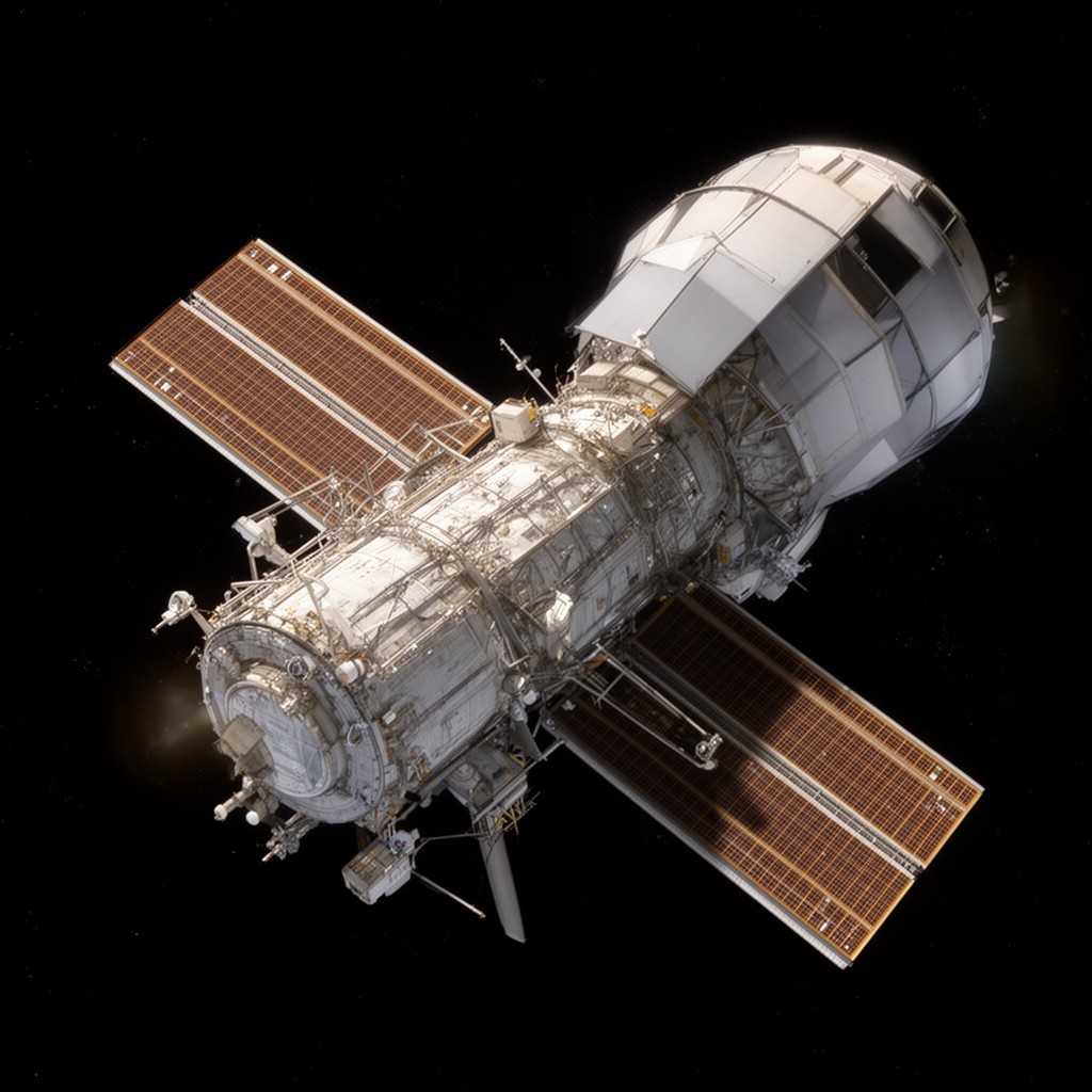 AI-generated illustration of Hubble Space Telescope