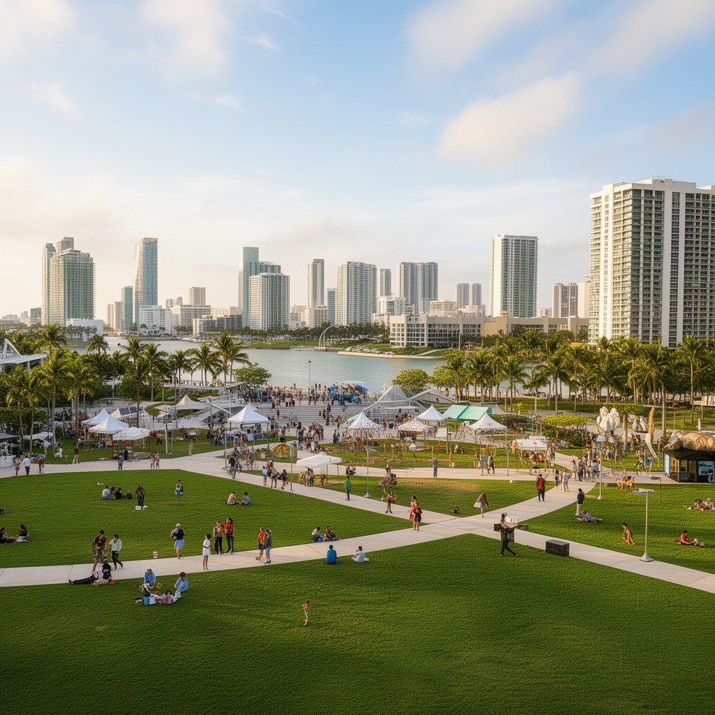 AI-generated illustration of Bayfront Park