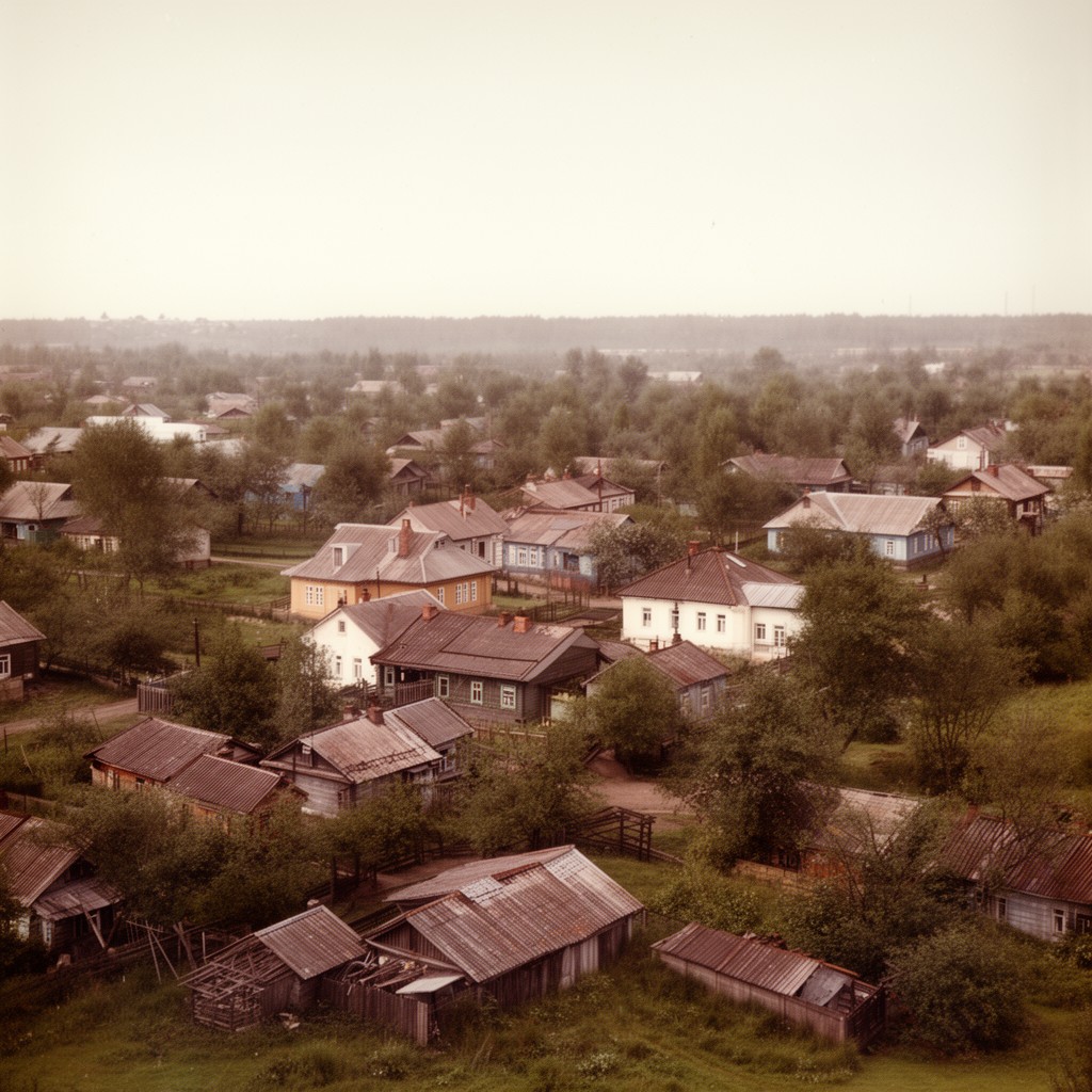 AI-generated illustration of Kalinovka, Kursk Governorate, Russian Empire