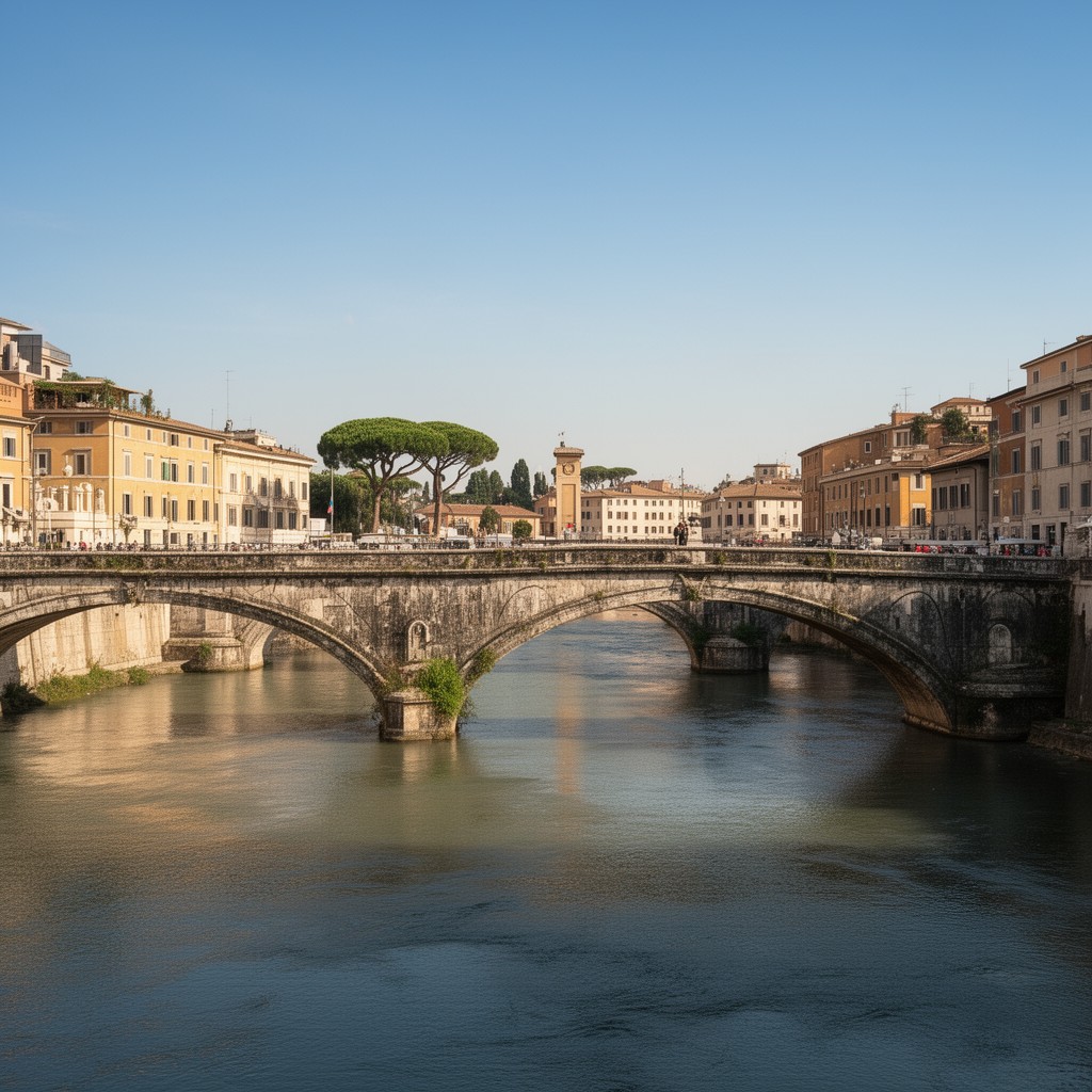 AI-generated illustration of Ponte Cestio