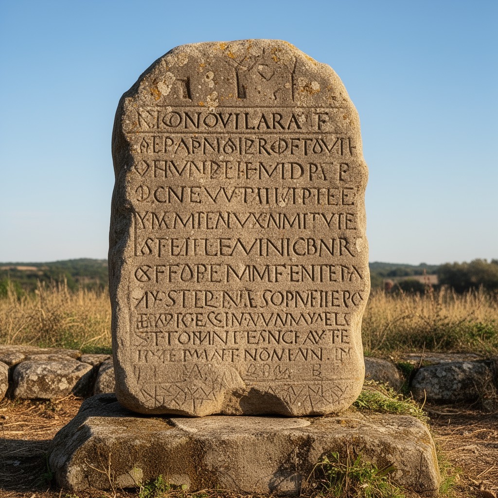 AI-generated illustration of Stele of Novilara