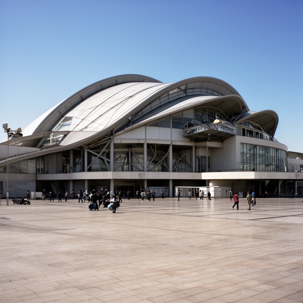 AI-generated illustration of Tokyo Metropolitan Gymnasium