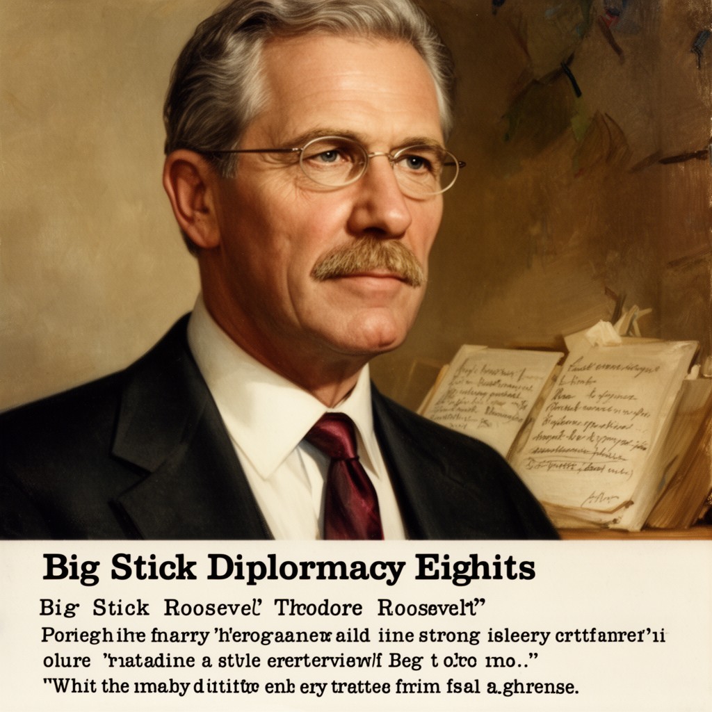 AI-generated illustration of Big Stick diplomacy
