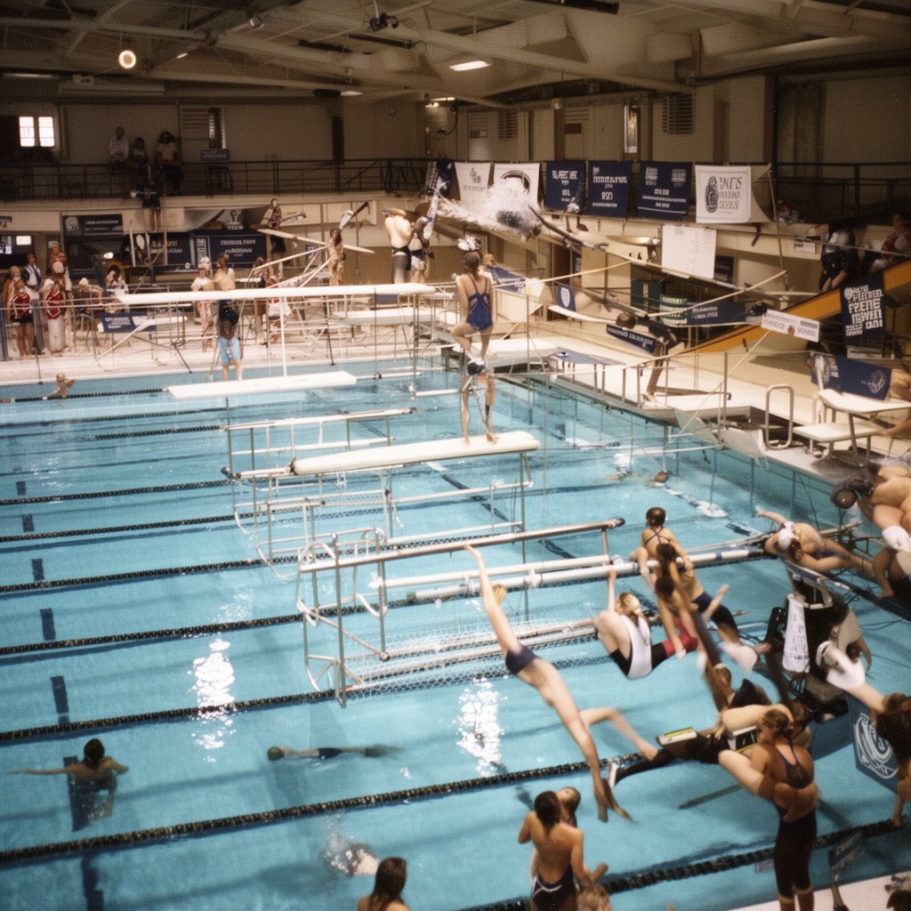 AI-generated illustration of Ivy League women’s swimming and diving
