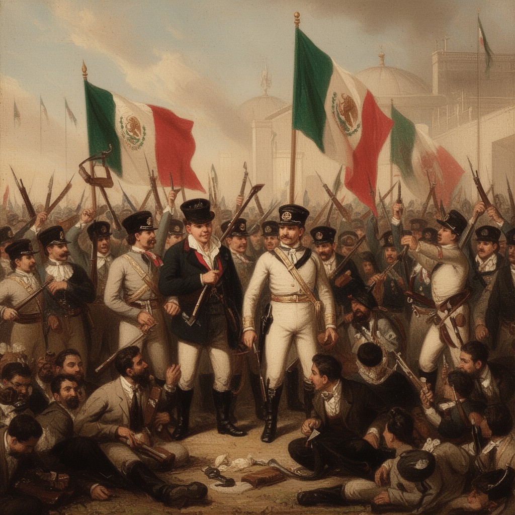 AI-generated illustration of Mexican War of Independence