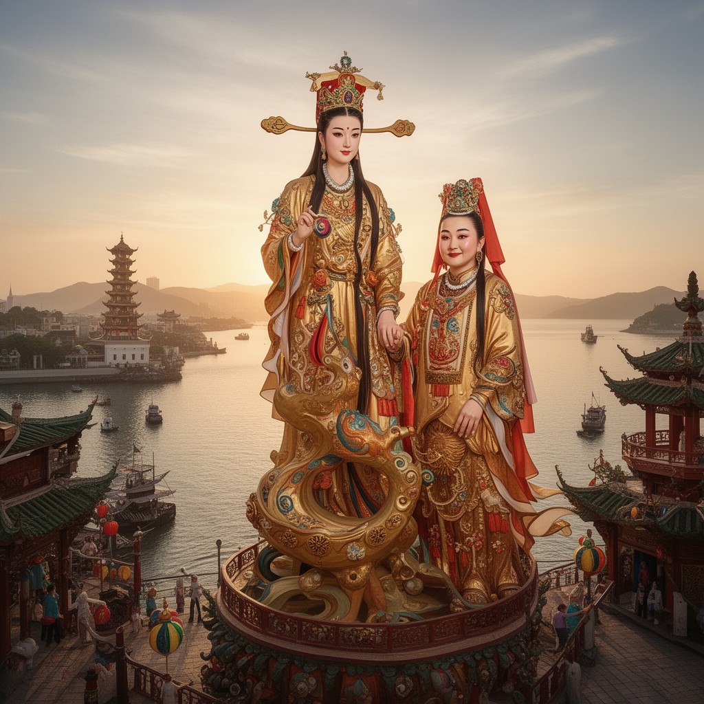 AI-generated illustration of Mazu