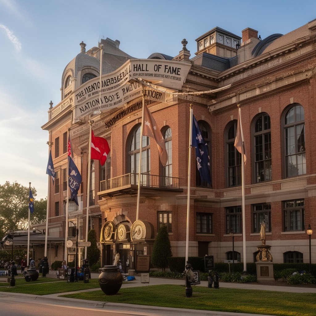 AI-generated illustration of National Baseball Hall of Fame and Museum