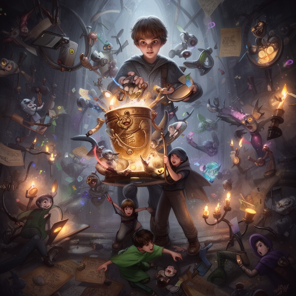 AI-generated illustration of Harry Potter and the Goblet of Fire