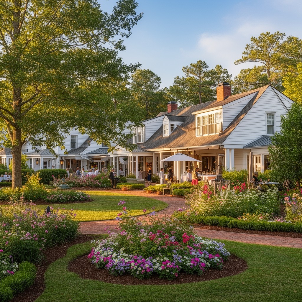 AI-generated illustration of Fearrington Village, North Carolina