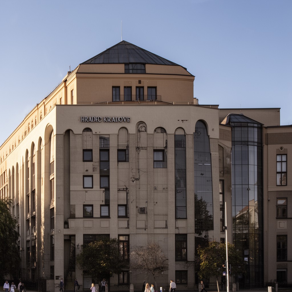 AI-generated illustration of Faculty of Medicine in Hradec Králové