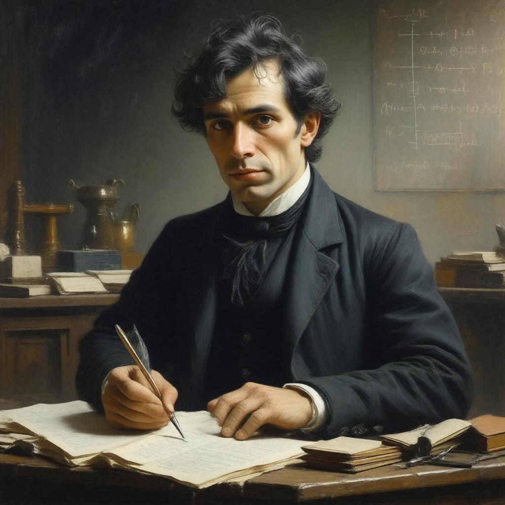 AI-created image of Évariste Galois