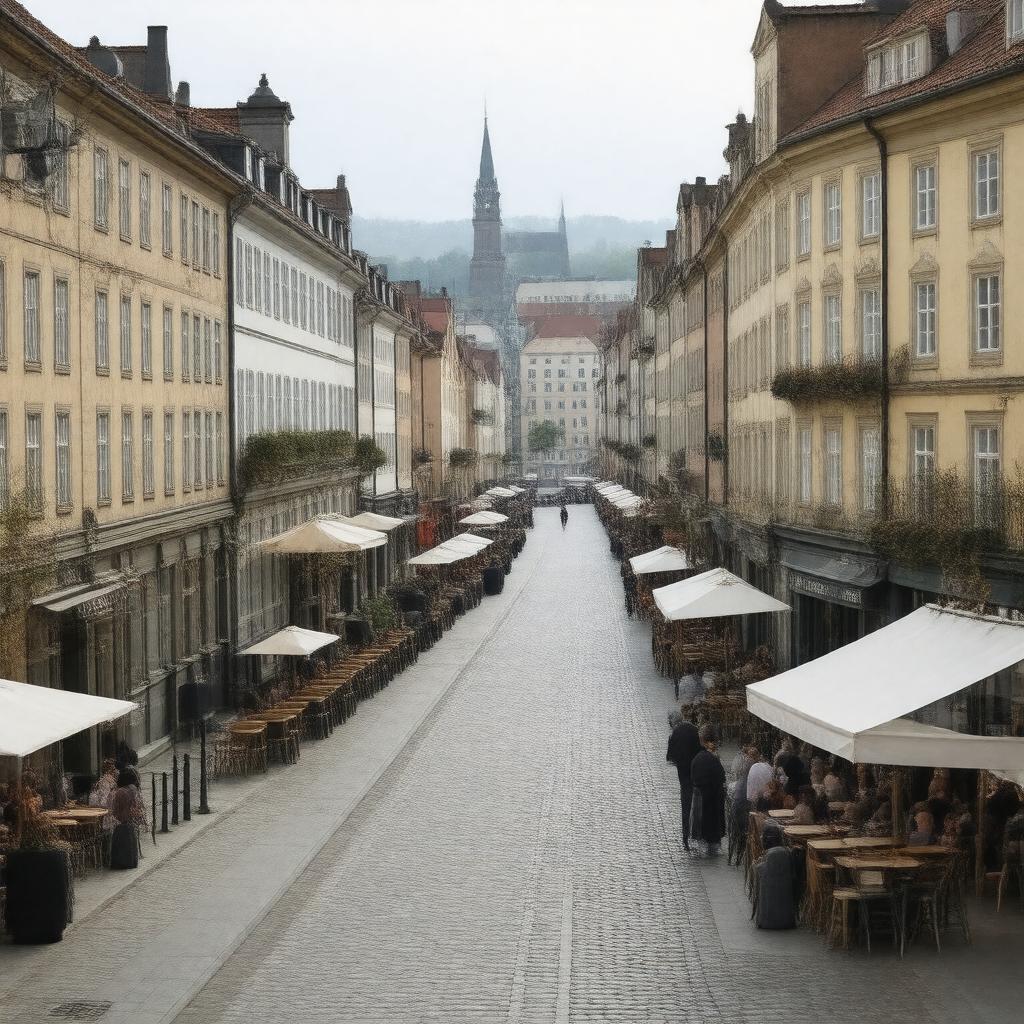 AI-created image of Österlånggatan