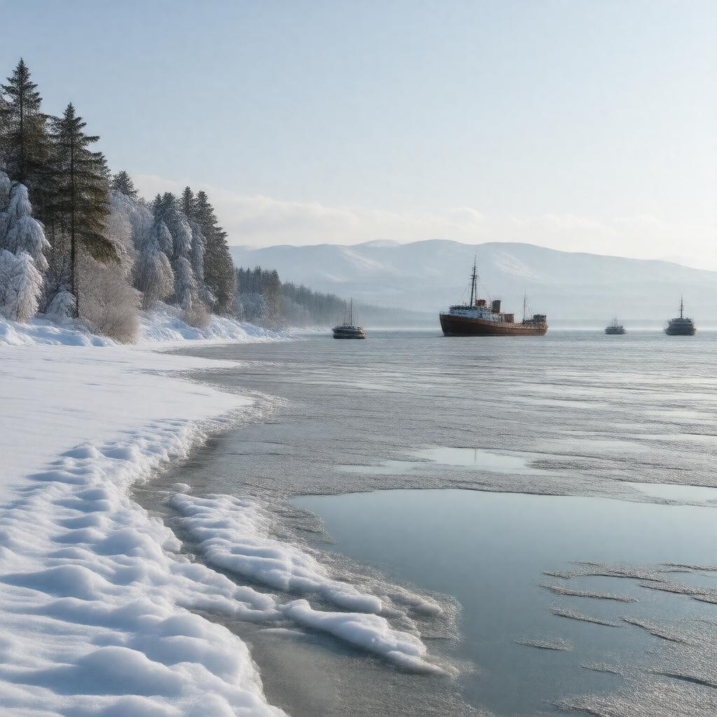 AI-created image of Белое море