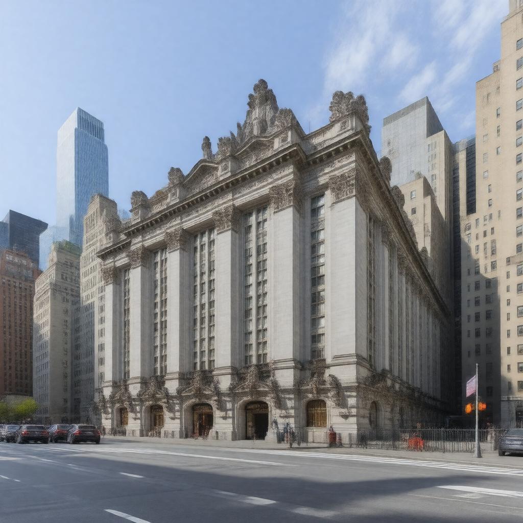 AI-created image of 11 Wall Street, New York City, USA