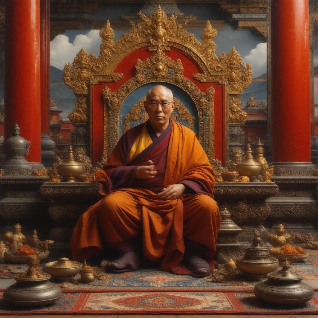 AI-created image of 13th Dalai Lama
