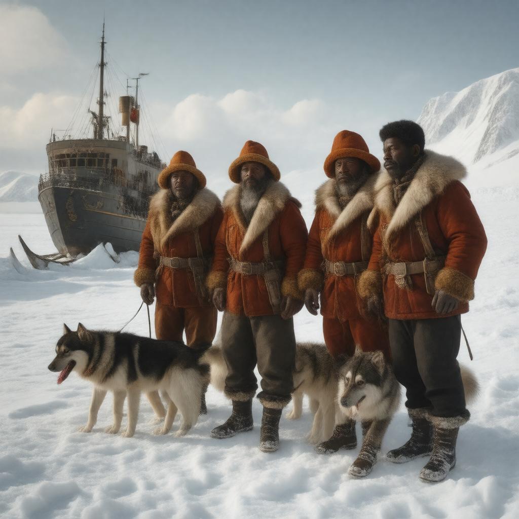 Click to view larger image AI-created image of 1908–1909 North Pole expedition