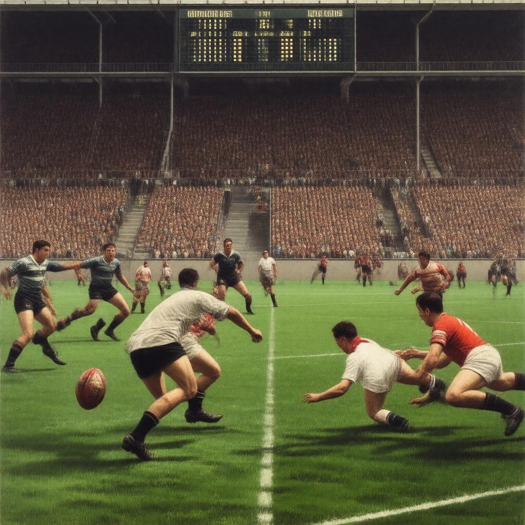AI-created image of 1908 Olympic Games rugby union match
