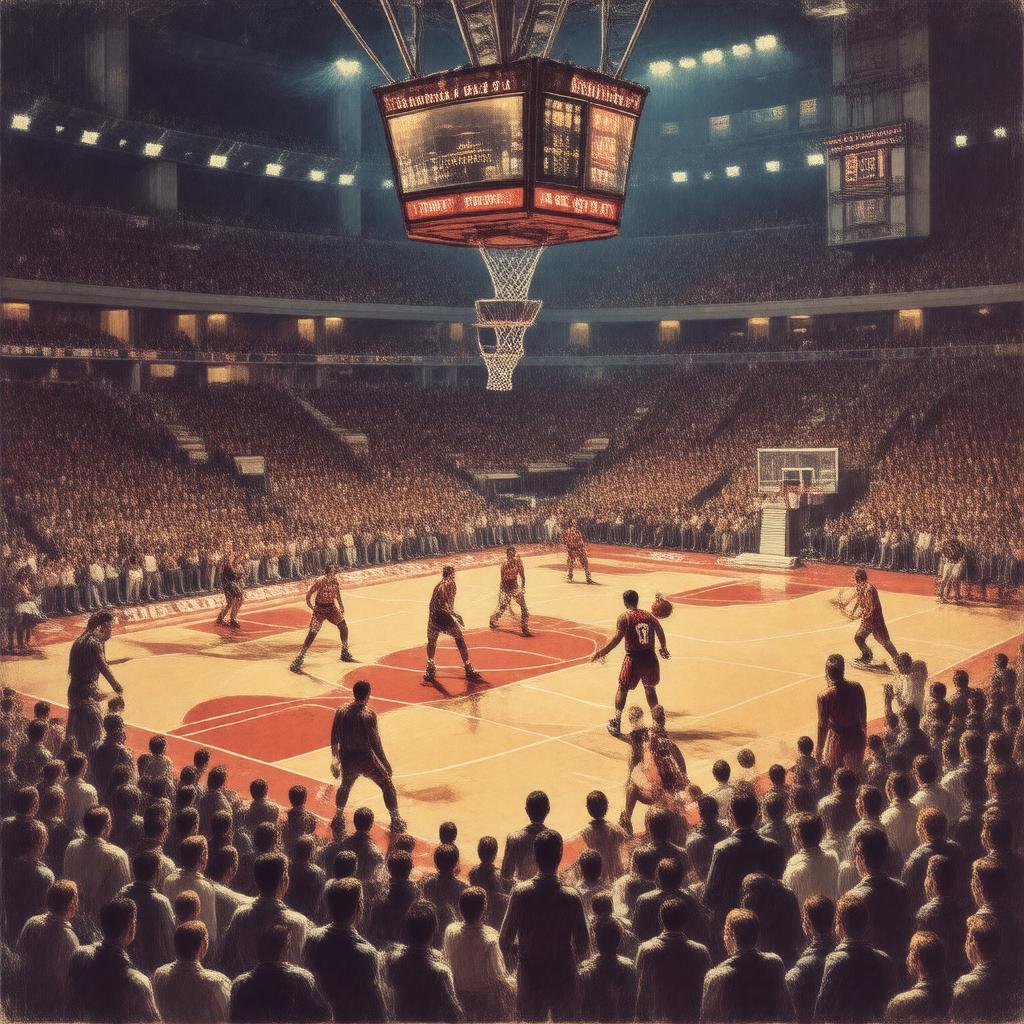 AI-created image of 1947 NCAA basketball championship