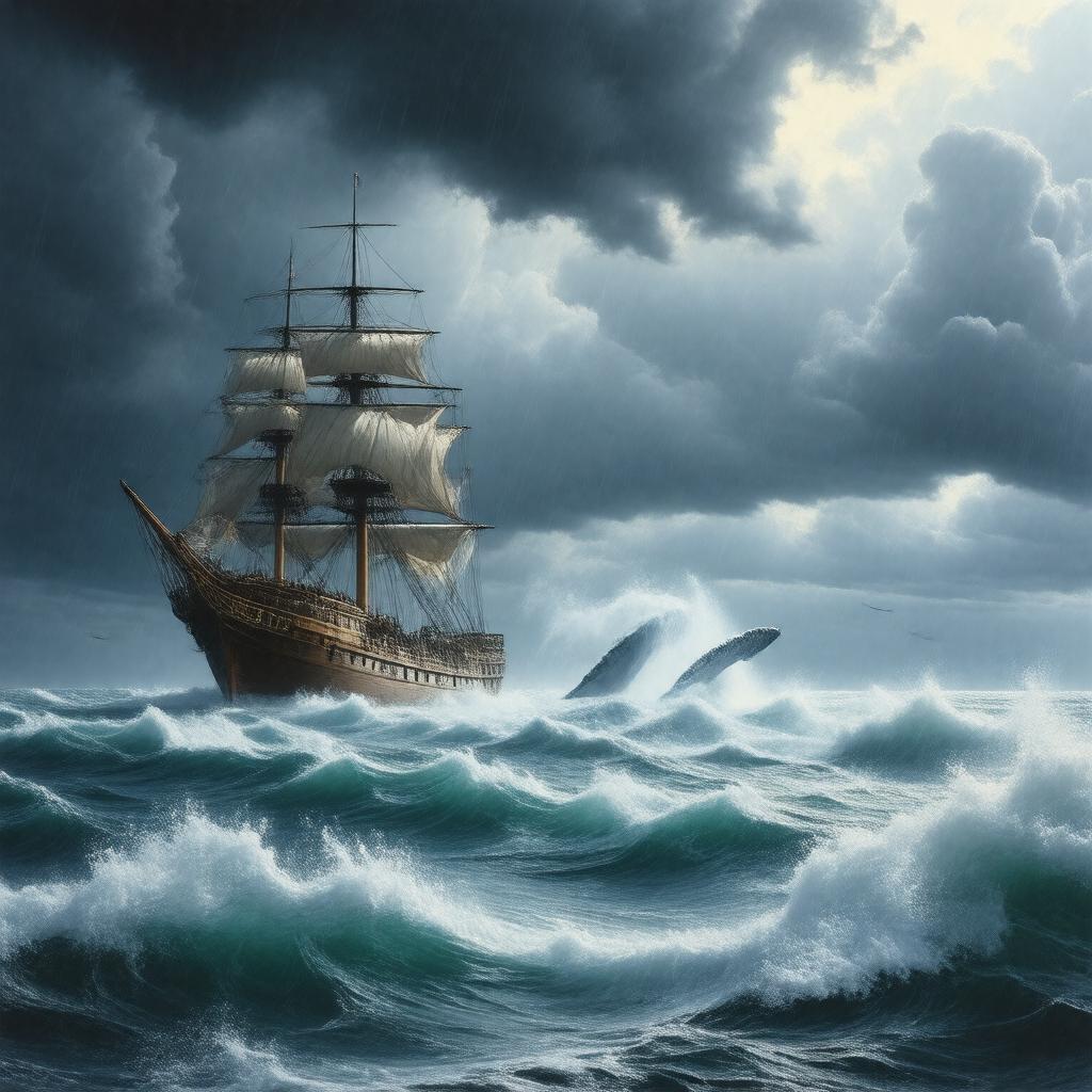 AI-created image of 1956 film Moby Dick