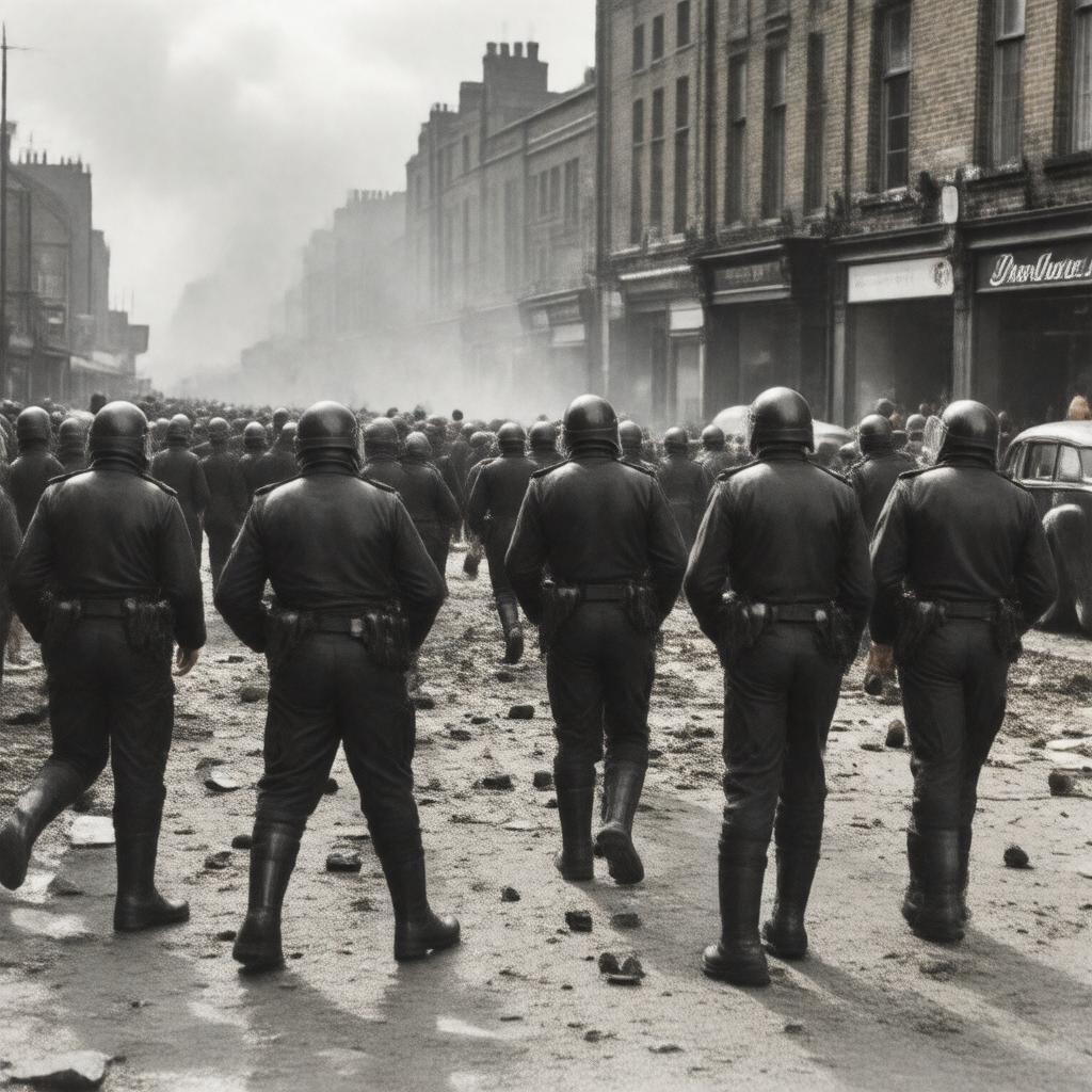 AI-created image of 1958 St Ann's riots