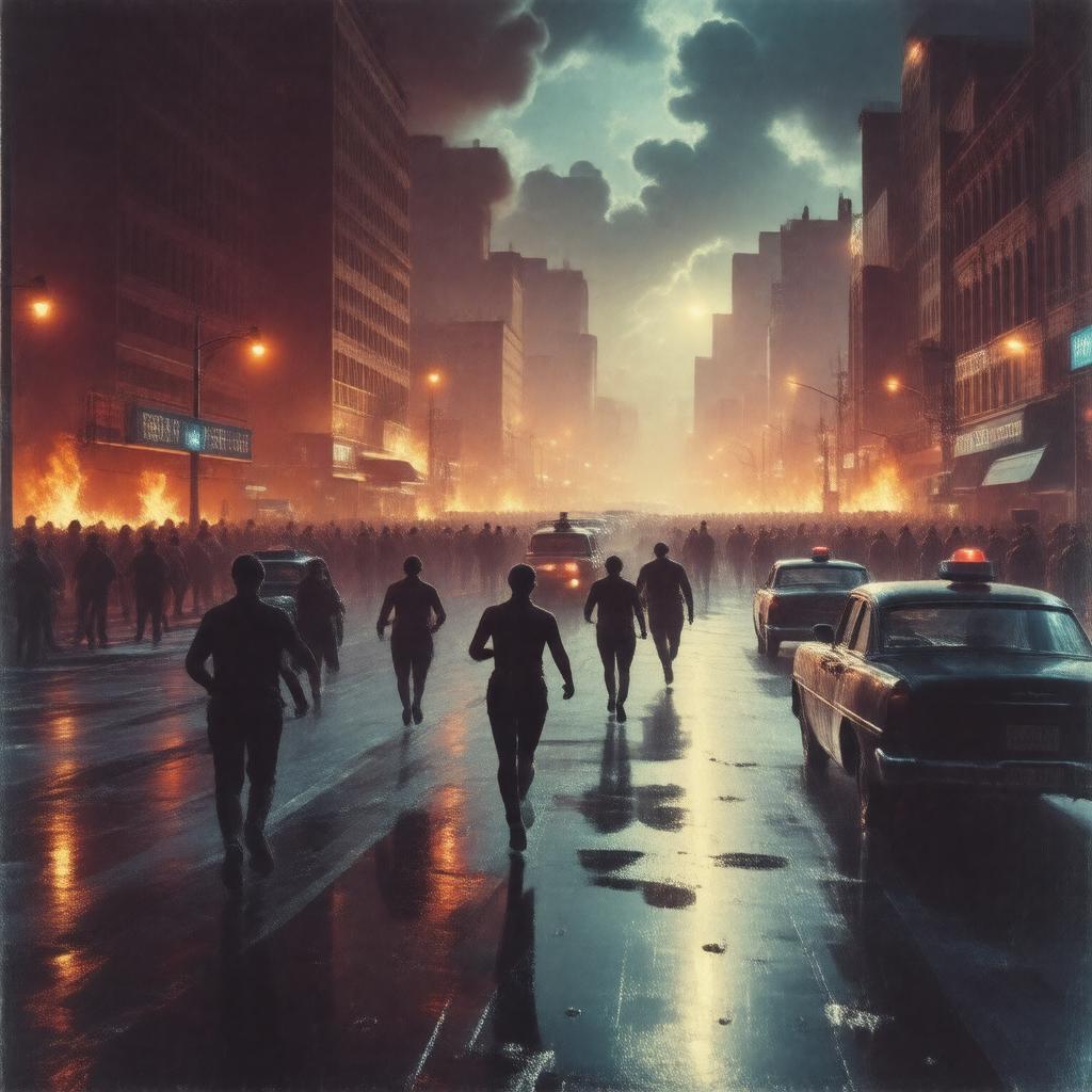 AI-created image of 1967 Detroit riot