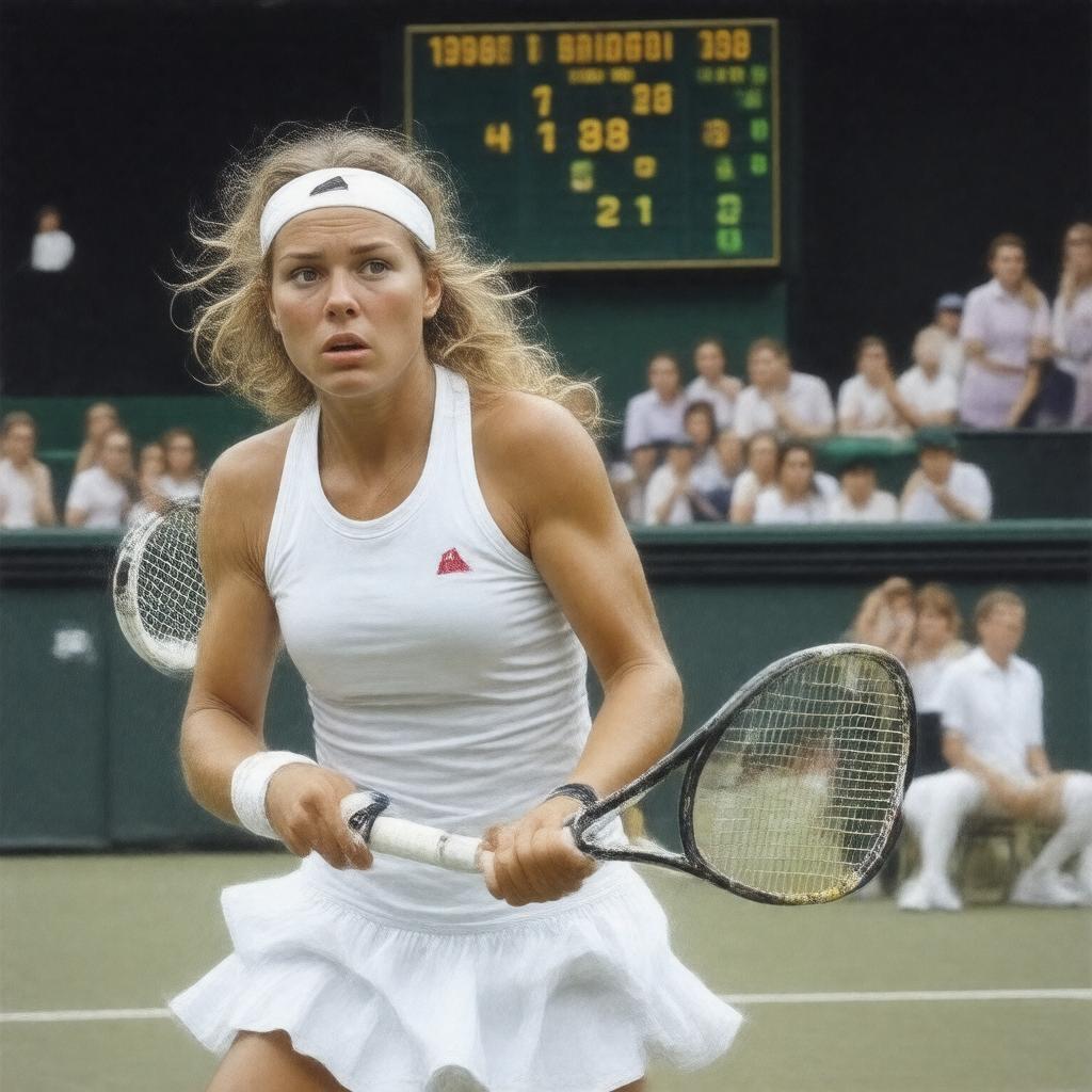 AI-created image of 1988 Wimbledon upset