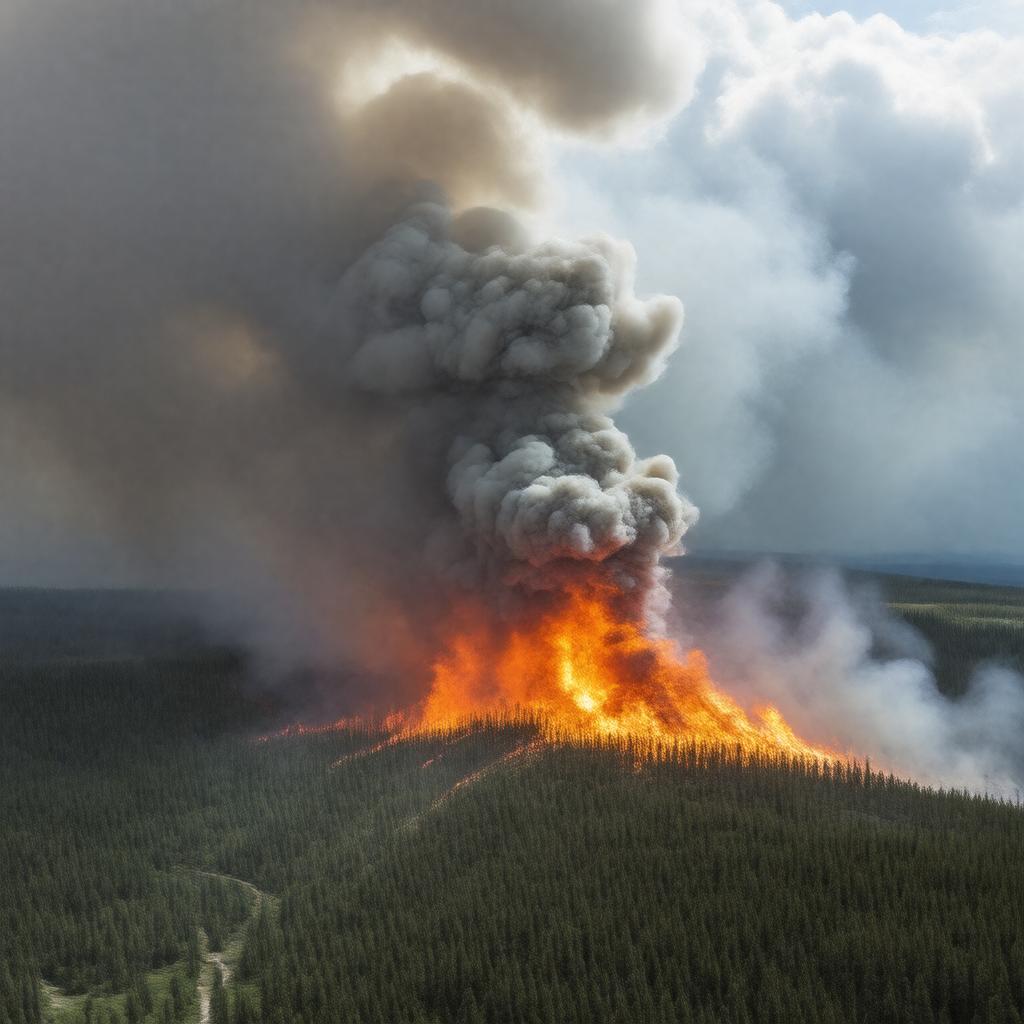 AI-created image of 1988 Yellowstone fires