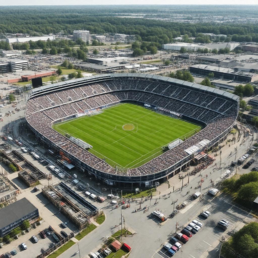 AI-created image of 1994 FIFA World Cup (as Foxboro Stadium)