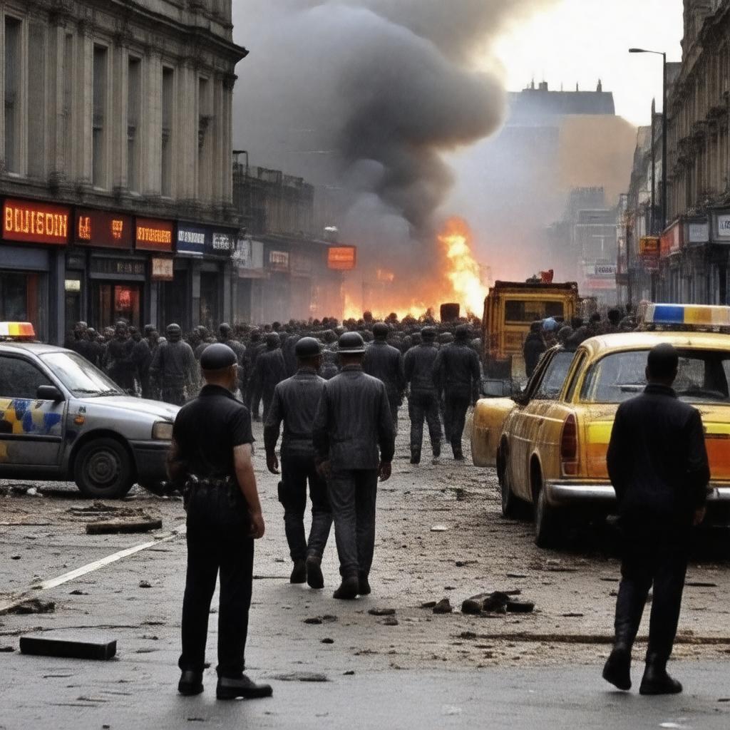 AI-created image of 1995 Brixton riot