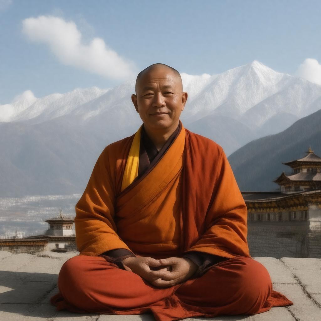 AI-created image of 1st Karmapa Dusum Khyenpa