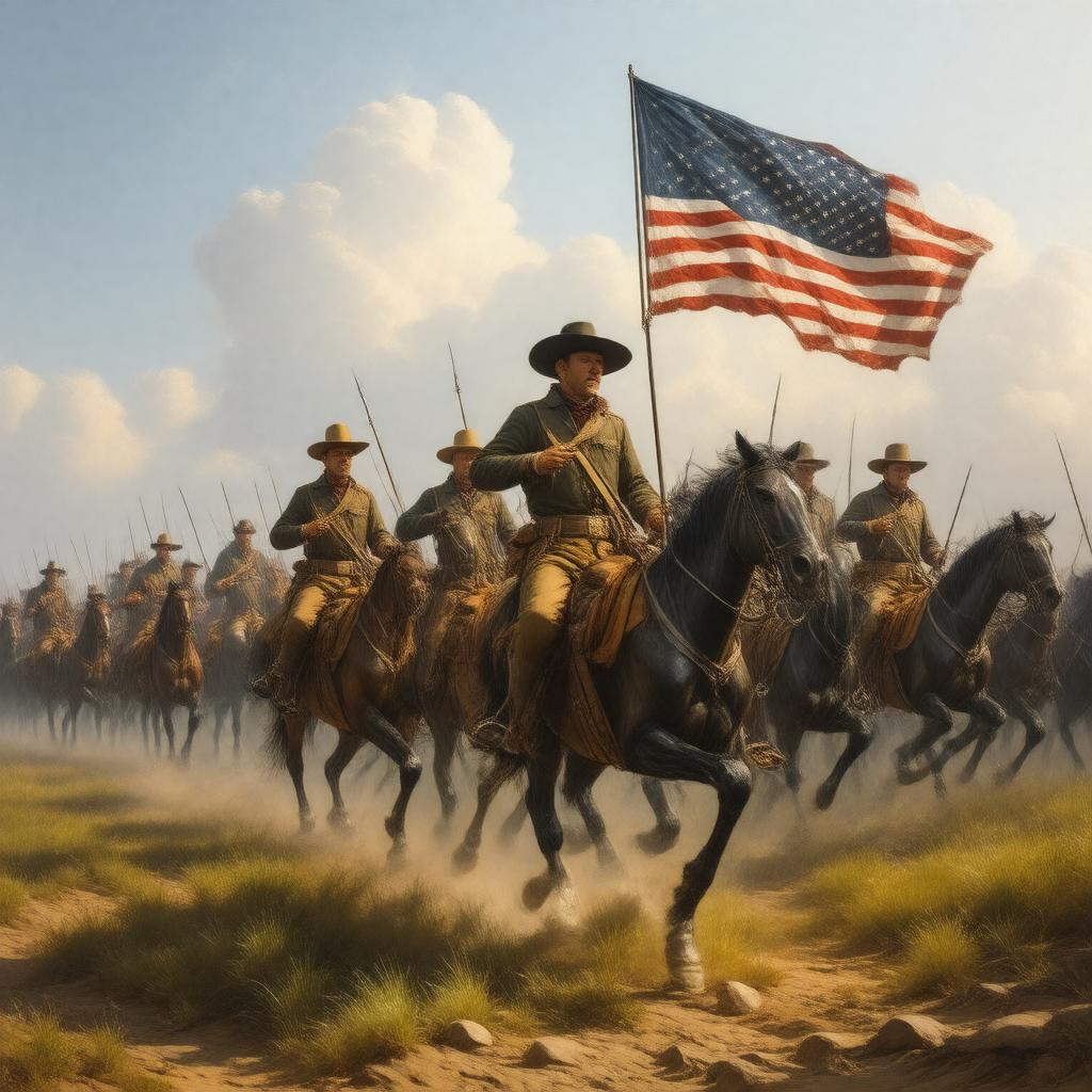 AI-created image of 1st United States Volunteer Cavalry (Rough Riders)