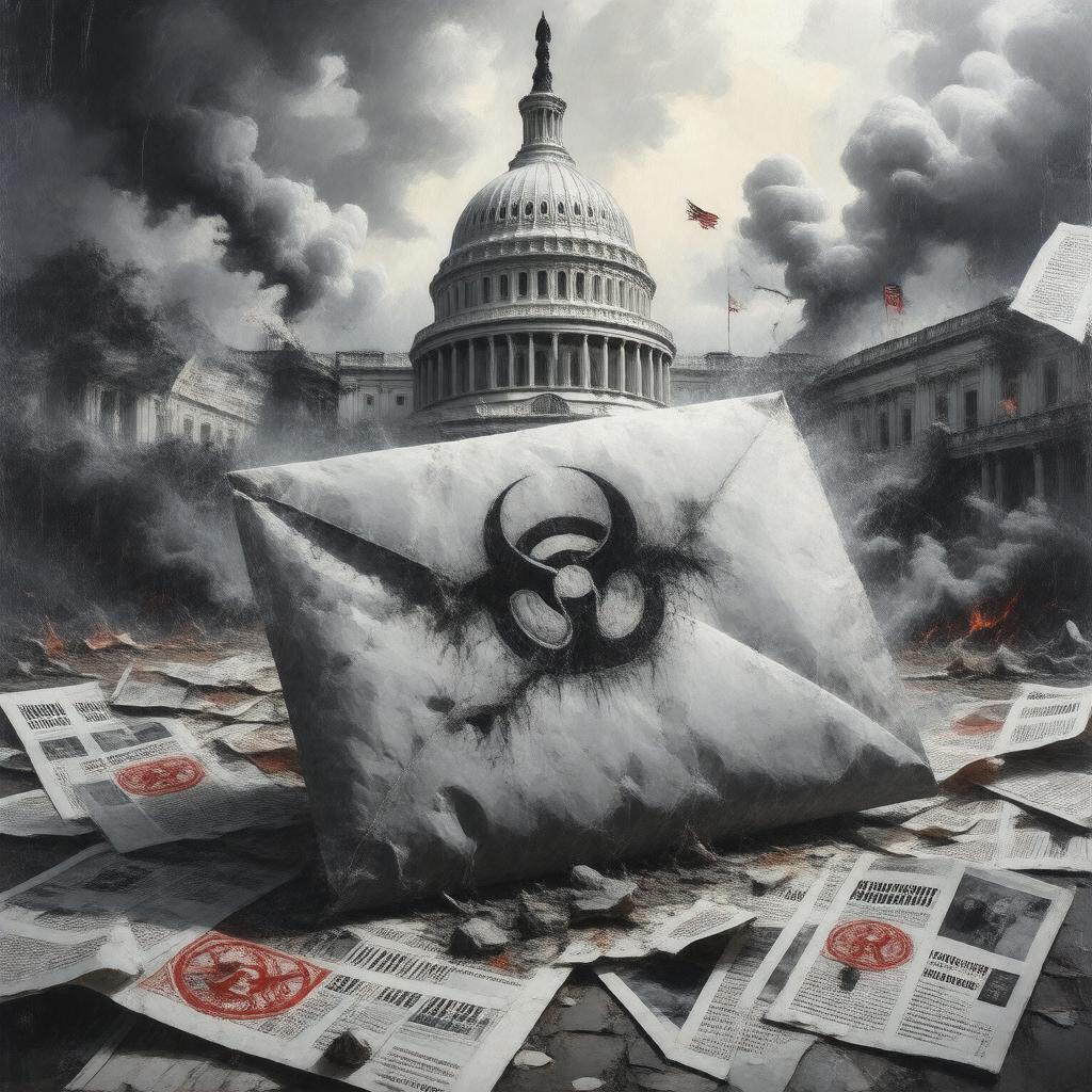 Click to view larger image AI-created image of 2001 United States anthrax attacks