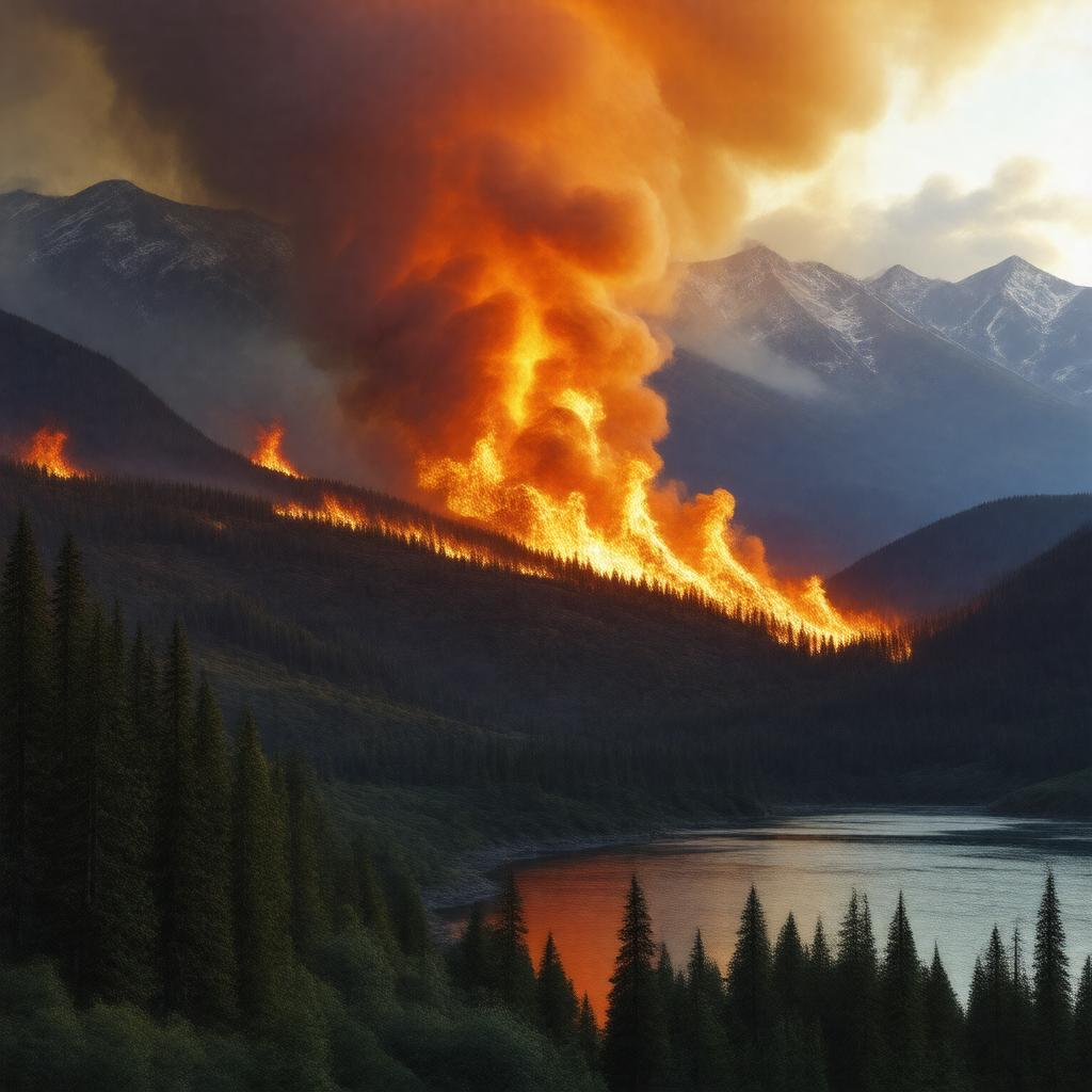 AI-created image of 2003 Okanagan Mountain Park Fire